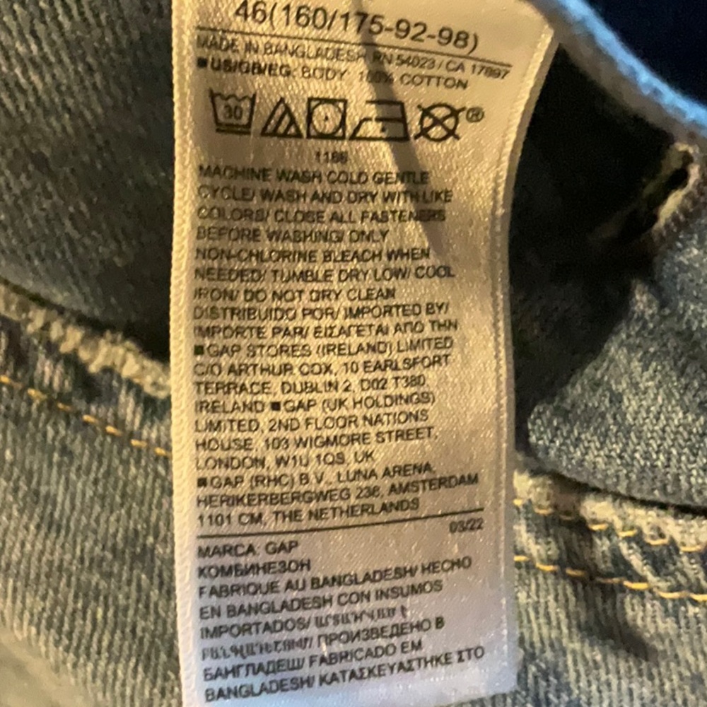 GAP denim overalls M - Picture 4 of 7